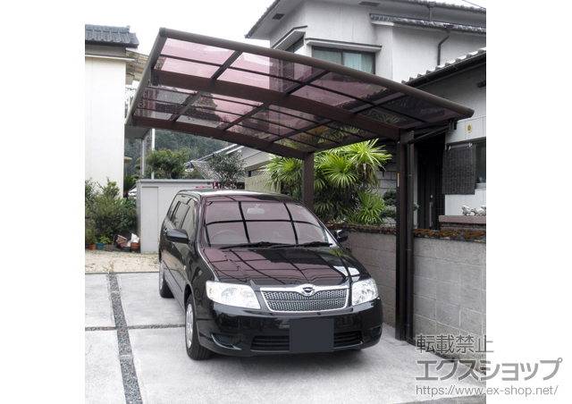 大分県大分市ののカーポート レイナポート 積雪〜20cm対応＋着脱式サポート柱　2本入り 施工例