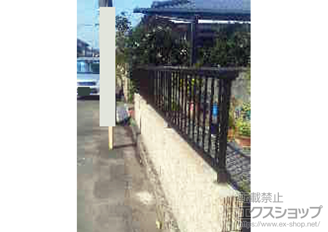 大分県大分市ののフェンス・柵 レスティナフェンス21型 自由柱タイプ 施工例