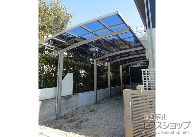 神奈川県横浜市栄区ののカーポート レイナポート 縦連棟 積雪〜20cm対応 施工例