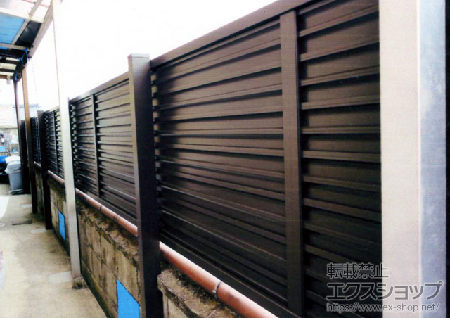 愛媛県新居浜市ののフェンス・柵 プリレオR9型フェンス 多段柱タイプ 施工例