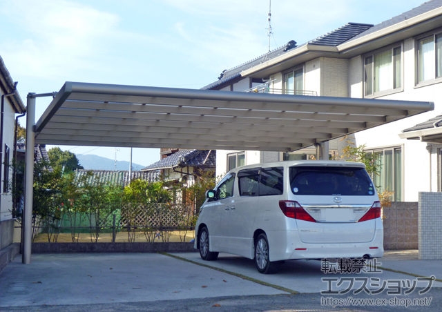 大分県中津市ののカーポート 4Gワイド 積雪〜20cm対応 施工例