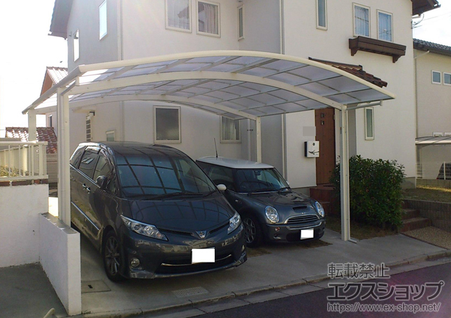 広島県広島市ののカーポート レイナツインポート 積雪〜20?対応 施工例