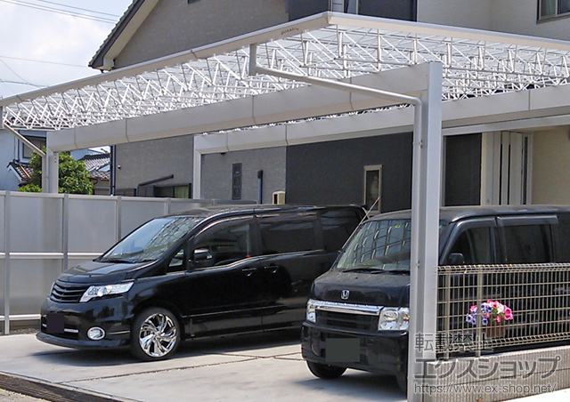 愛知県豊橋市ののカーポート M.シェード 両側支持タイプ 積雪〜20cm対応 施工例