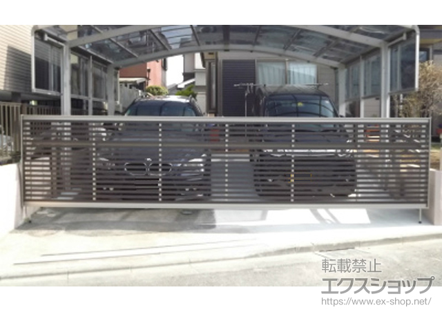 埼玉県さいたま市ののカーゲート ワイドオーバードアS3型 電動式 施工例