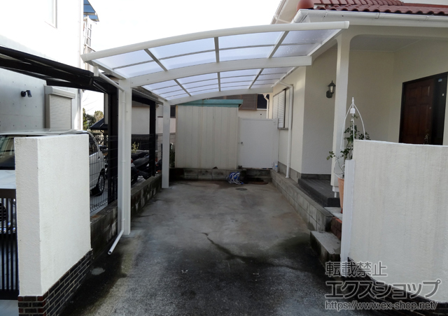 兵庫県宝塚市ののカーポート レイナポート 単体 積雪〜20cm対応 施工例