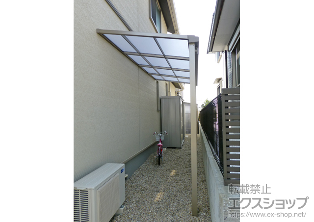 愛知県豊田市のLIXIL リクシル（トステム）のテラス屋根 ライザーテラスII F型 テラスタイプ 単体 積雪〜20cm対応 施工例