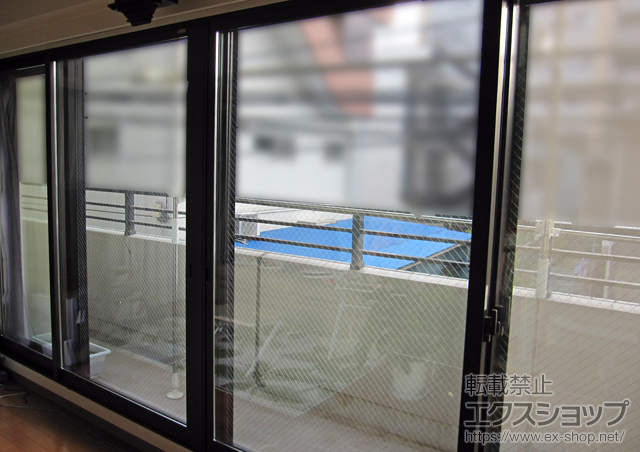 神奈川県横浜市のの二重窓（内窓） インプラス ダストバリア仕様 連窓対応(引違い窓変則2枚建+2枚建) 逆勝手変則仕様 施工例