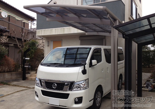 東京都東村山市のLIXIL リクシル（トステム）のカーポート カーブポートシグマIII 積雪〜30cm対応 施工例