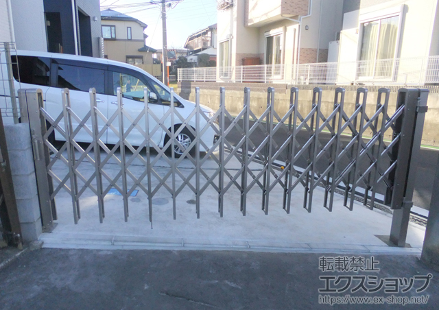埼玉県所沢市ののカーゲート リフティングアコー 1型ワイド ノンレール 片開き 延高仕様 施工例