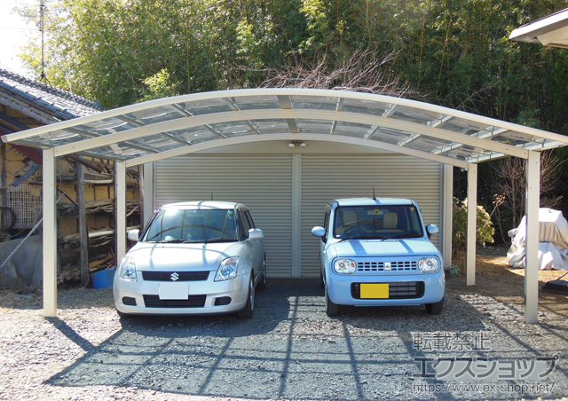 栃木県足利市ののカーポート レイナツインポート 積雪〜20cm対応 施工例