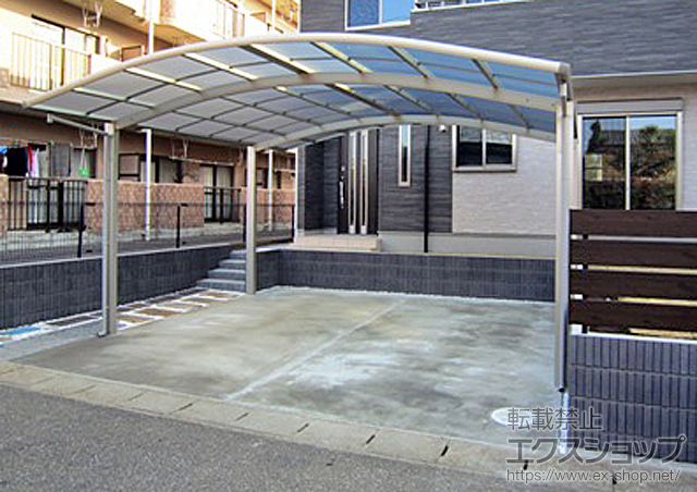 千葉県野田市ののカーポート レイナツインポート 積雪〜20cm対応 施工例