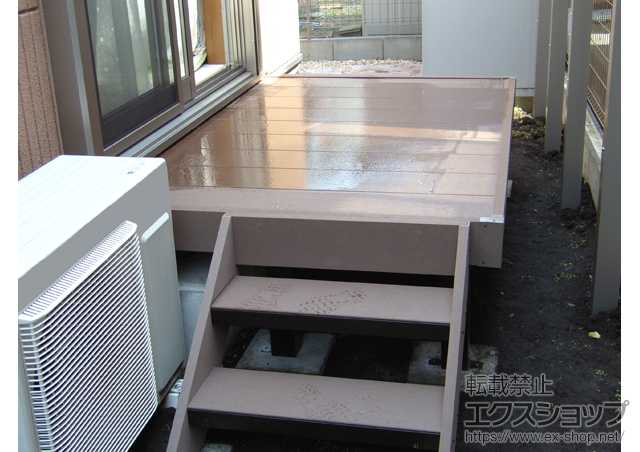 神奈川県相模原市ののウッドデッキ リウッドデッキ 200＋リウッドステップ5型 Sタイプ(2段) 施工例