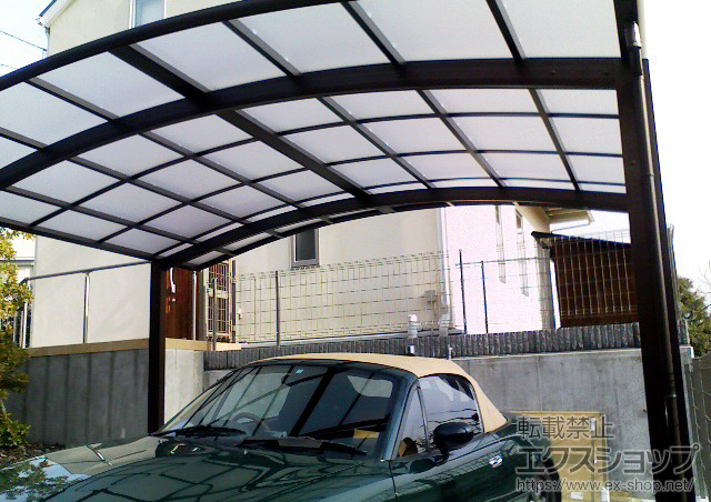 神奈川県横浜市ののカーポート プレシオスポート ワイド 積雪〜20cm対応 施工例