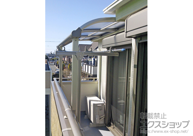 埼玉県越谷市ののバルコニー・ベランダ屋根 ヴェクターテラス R型 屋根タイプ 単体 積雪〜20cm対応 施工例