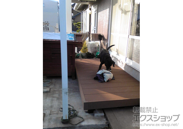 福岡県春日市ののウッドデッキ リウッドデッキ 200 単体 施工例