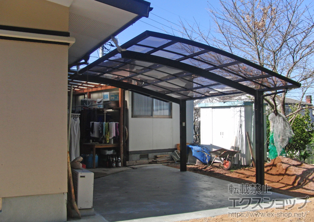 佐賀県伊万里市のLIXIL リクシル（トステム）のカーポート カーブポートシグマIII 単体 積雪〜20cm対応 施工例