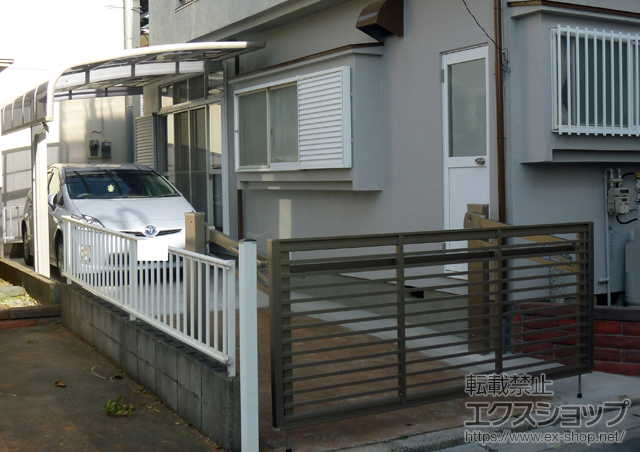 埼玉県三郷市ののカーゲート オーバードアS1型 手動式 施工例