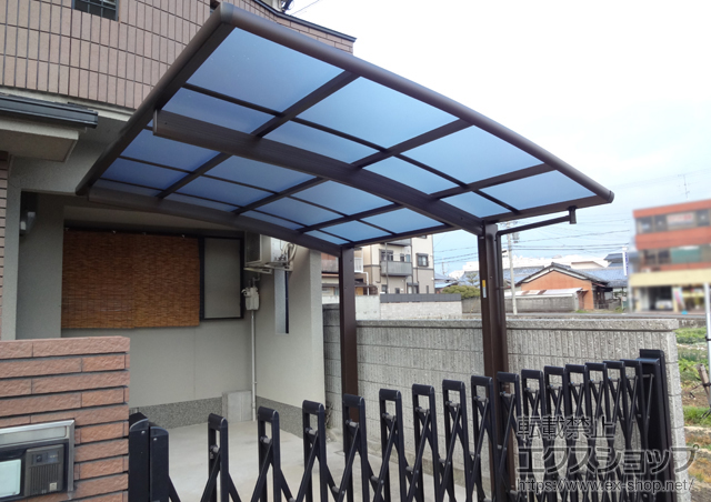 京都府向日市ののカーポート レイナポート 片流れ 積雪〜20cm対応 施工例