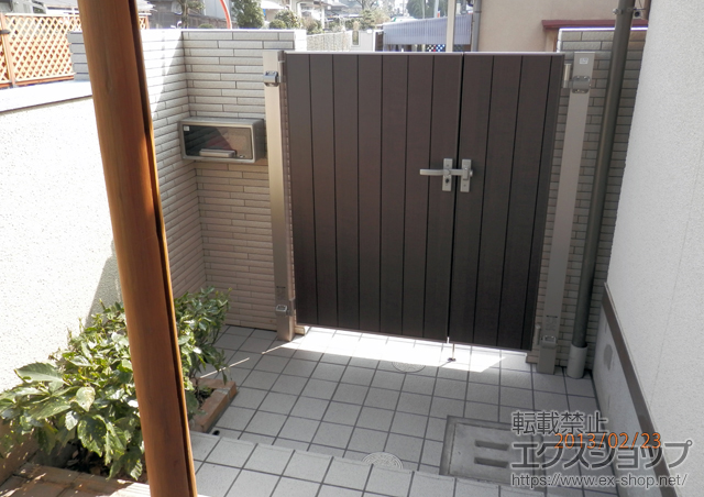 熊本県熊本市のの機能門柱・ポスト エクスポスト 口金タイプ N-1型 1B-05 施工例