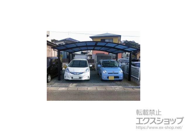 静岡県牧之原市のYKKAPのカーポート レイナツインポート 積雪～20cm対応 施工例