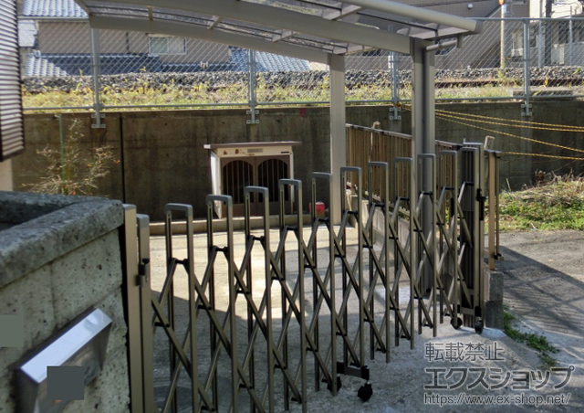 茨城県取手市ののカーゲート トリップゲート PB型 ノンレール 片開き 施工例