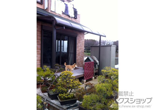 神奈川県高座郡寒川町のLIXIL リクシル（トステム）のテラス屋根 パワーアルファ RB型 テラスタイプ 単体　積雪〜30cm対応 施工例