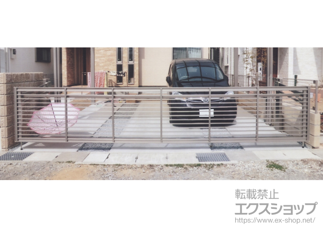 兵庫県姫路市ののカーゲート ワイドオーバードアS1型 手動式 施工例