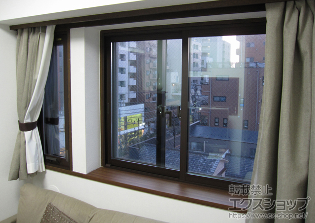 東京都新宿区のの二重窓（内窓） インプラス ダストバリア仕様 引違い窓 2枚建 施工例