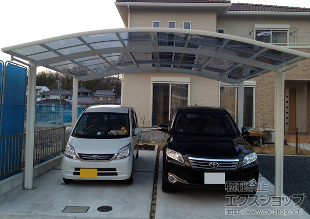 岐阜県多治見市ののカーポート レイナツインポート 積雪〜20cm対応 施工例