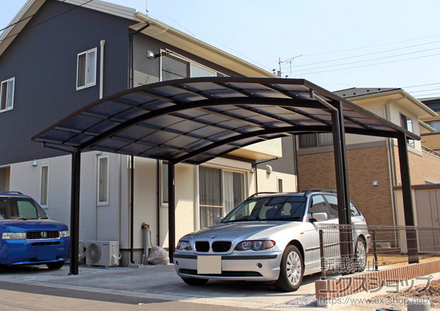 栃木県宇都宮市ののカーポート レイナツインポート 積雪〜20cm対応 施工例
