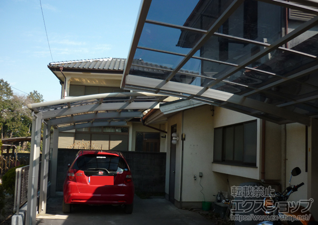 栃木県塩谷郡高根沢町ののカーポート レイナポート 延長 積雪〜20cm対応 施工例