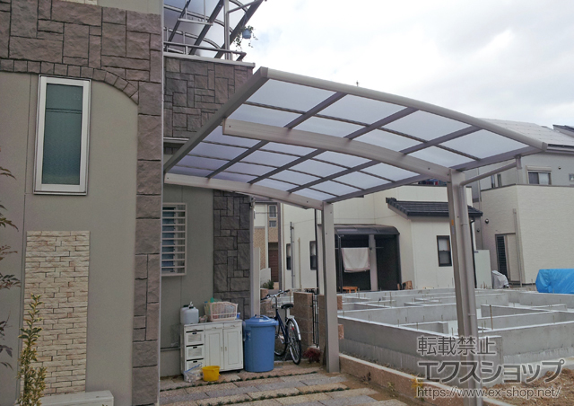 大阪府堺市ののカーポート プレシオスポート 単体 積雪〜20cm対応 施工例