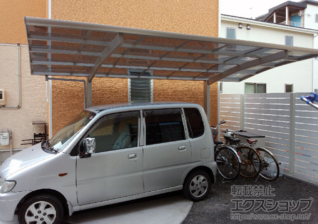 静岡県静岡市ののカーポート レイナポート 片流れ 積雪〜20cm対応 施工例