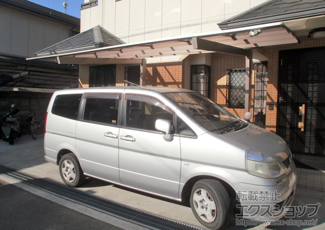 大阪府羽曳野市のLIXIL リクシル（トステム）のカーポート エックスルーフ 前下がり 積雪〜30cm対応 施工例