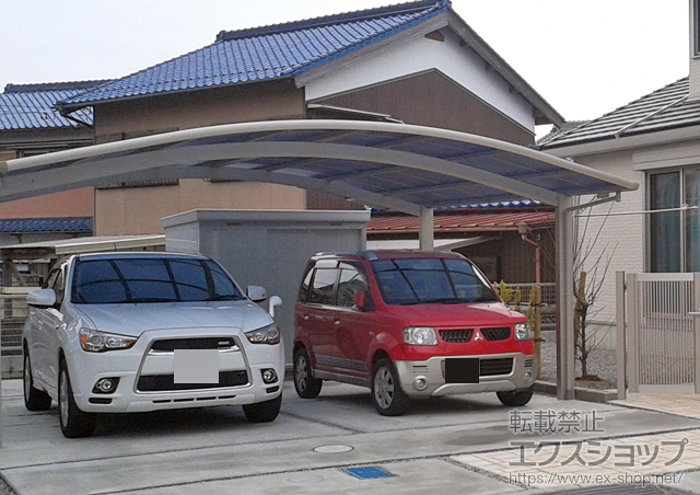 三重県伊賀市ののカーポート レイナツインポートZ 積雪〜20cm対応+レイナツインポートZ用 屋根ふき材補強部品ト 施工例