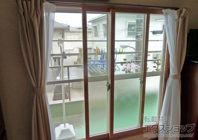 兵庫県川西市のの二重窓（内窓） インプラス ダストバリア仕様 引違い窓 変則2枚建 施工例