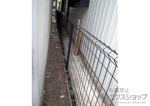 愛知県海部郡蟹江町ののフェンス・柵 イーネットフェンス1F型 自由柱タイプ 施工例