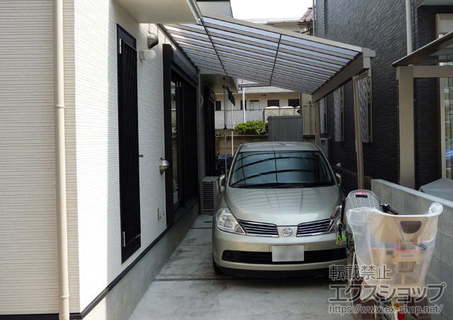 神奈川県川崎市のLIXIL リクシル（トステム）のテラス屋根 ライザーテラスII F型 テラスタイプ 単体 積雪〜20cm対応 施工例