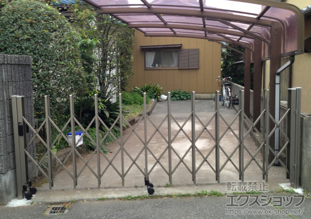 千葉県船橋市ののカーゲート トリップゲート PA型 ノンレール 片開き 施工例