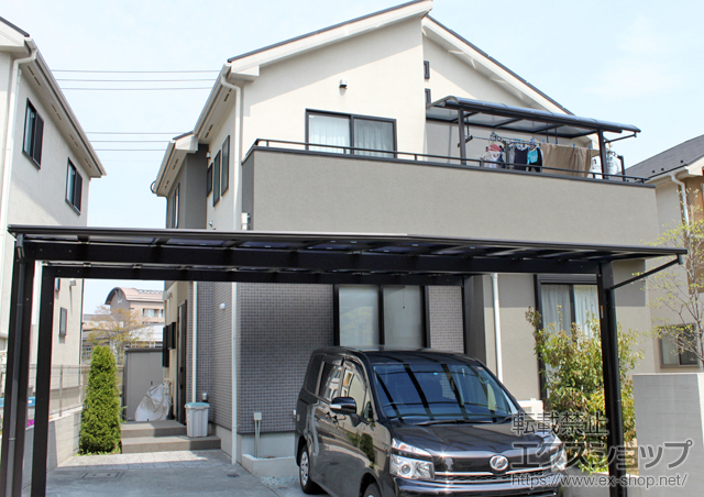 東京都多摩市ののカーポート エフルージュ ツイン 積雪〜20cm対応 施工例