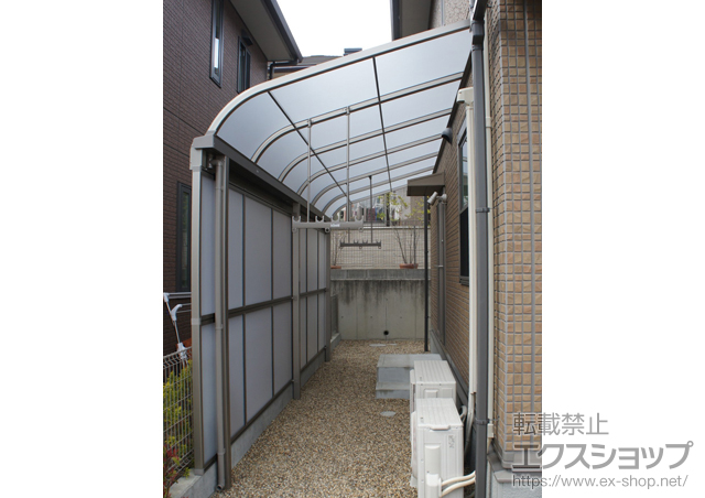 奈良県生駒市ののストックヤード サンクストックヤードR型 パネルタイプ スクリーン仕様 積雪〜20cm対応 施工例