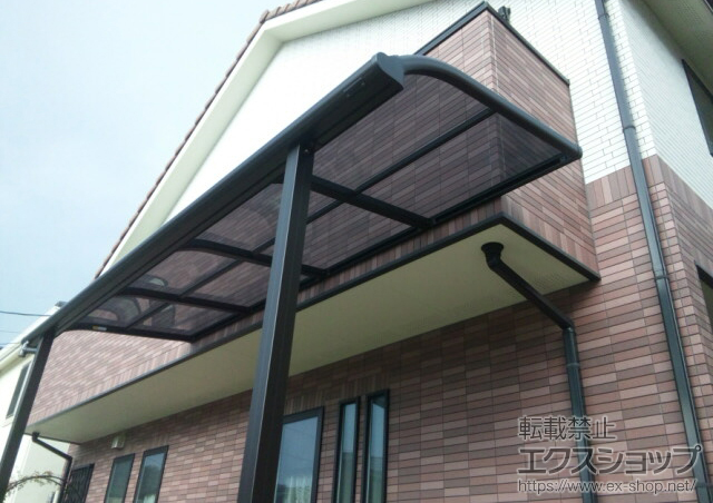 兵庫県宝塚市ののテラス屋根 プレシオステラス R型 テラスタイプ 単体 積雪〜20cm対応 施工例