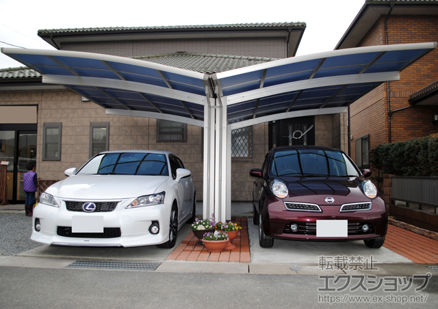 大分県日田市ののカーポート レイナポート Y合掌 積雪〜20cm対応 施工例