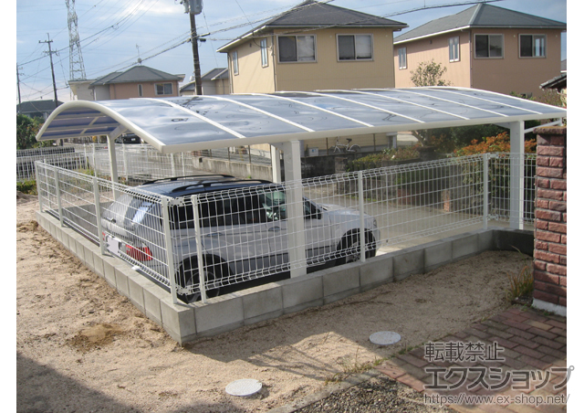 福岡県朝倉郡筑前町ののフェンス・柵 ハイグリッドフェンスUF8型 フリーポールタイプ 施工例