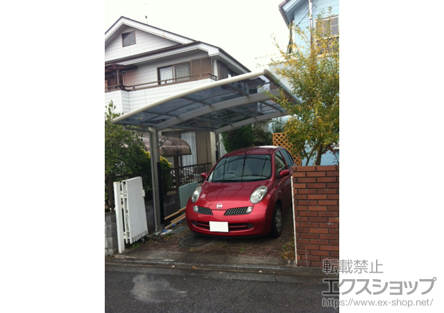 東京都青梅市ののカーポート レイナポートグラン　積雪〜20cm対応+レイナポートグラン　積雪〜20cm対応+柱カバー（小） 2枚入り 施工例