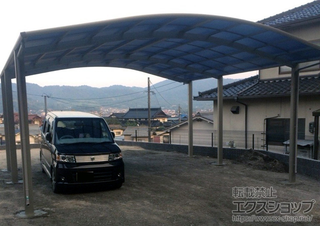 広島県安芸郡熊野町ののカーポート レイナツインポートグラン 延長　積雪〜20cm対応 施工例