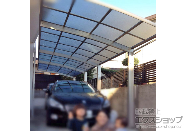 大阪府枚方市ののカーポート レイナポートグラン 縦連棟　積雪〜20cm対応 施工例