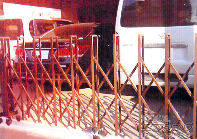 埼玉県所沢市ののカーゲート トリップゲート PB型 ガイドレールタイプ 両開き 88W(44S+44M) 施工例