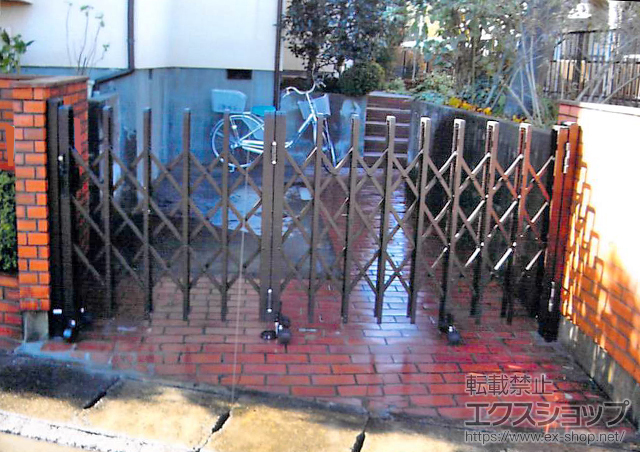 埼玉県北本市ののカーゲート トリップゲート RC型 ノンレール 片開き親子 施工例