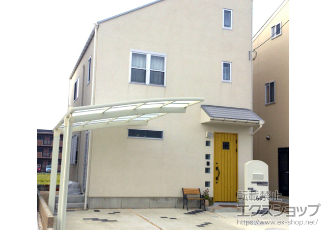 滋賀県彦根市のLIXIL リクシル（トステム）のカーポート カーブポートシグマIII 積雪〜20cm対応 施工例